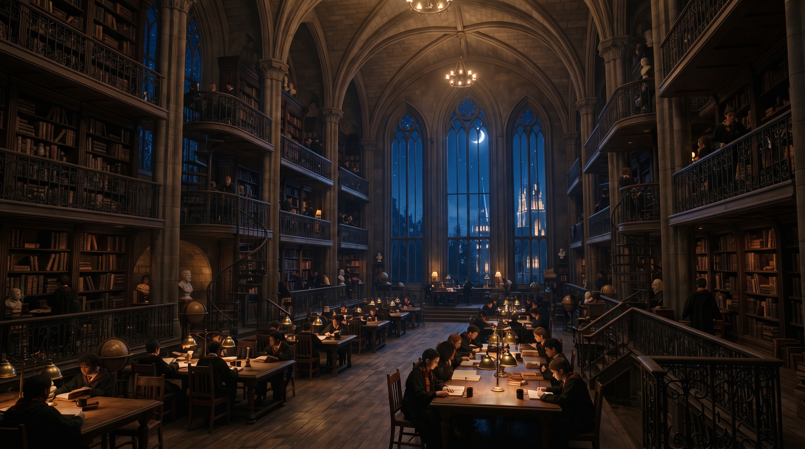 The Grand Library at Saint Aurelius Academy.